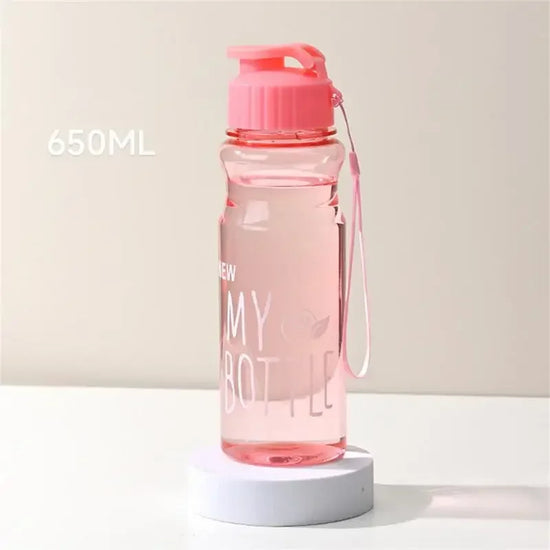 Gift Plastic Water Bottle Large Capacity Sports Kettle Wholesale Transparent Cold Water Cup Outdoor Portable 650ml