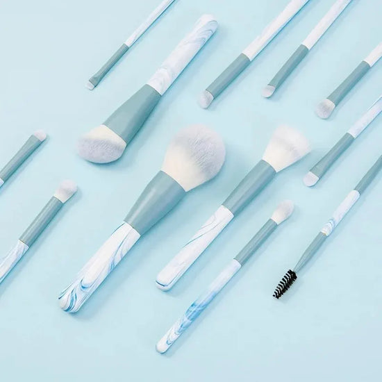 12PCS Makeup Brush Set Ultra Soft Powder Makeup Tools Beginner Point Blush Brush Concealer Brush Knife Edge Eyeliner Brus - Tasawoq