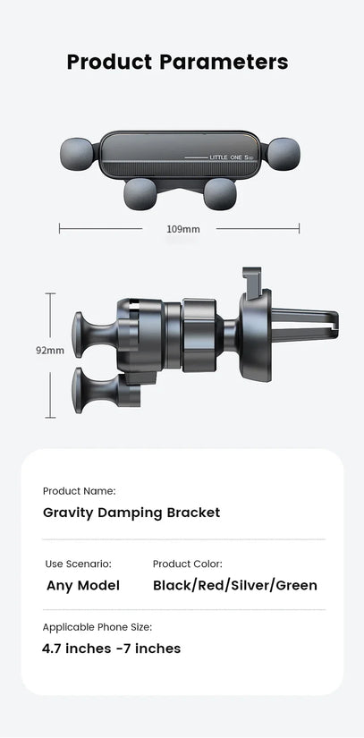 Gravity car phone holder air vent mount cell phone holder in car mobile support for iPhone 13 12 Xiaomi universal GPs stand