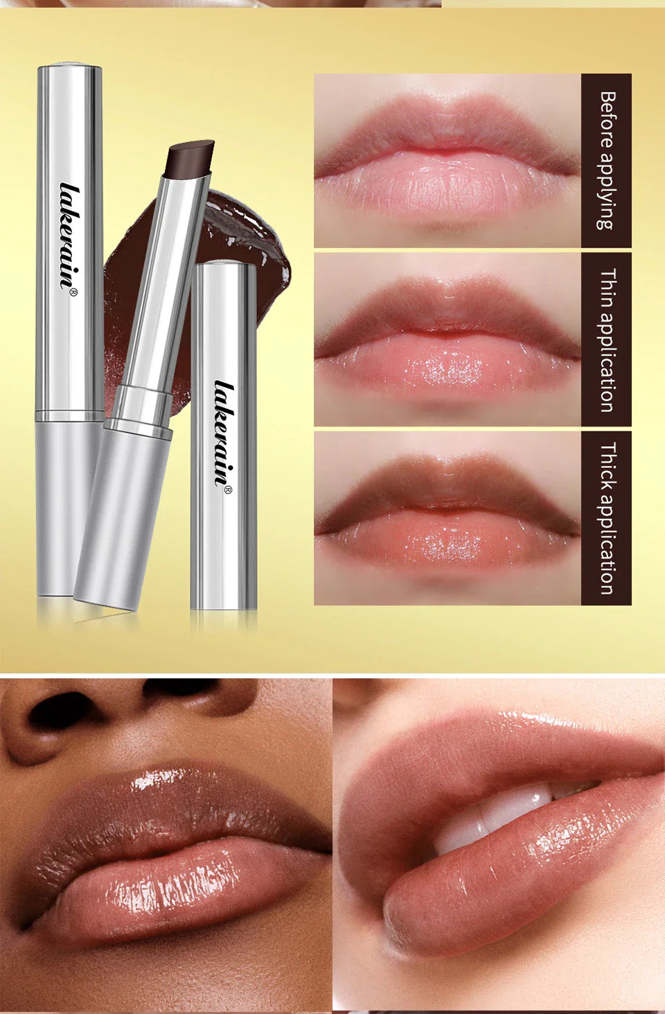 Colorless Black Honey Lip Balm Lipstick Long Lasting Hygienic Moisturizing Lips Plumper Nourish Makeup Lip Care Cosmetics - Tasawoq