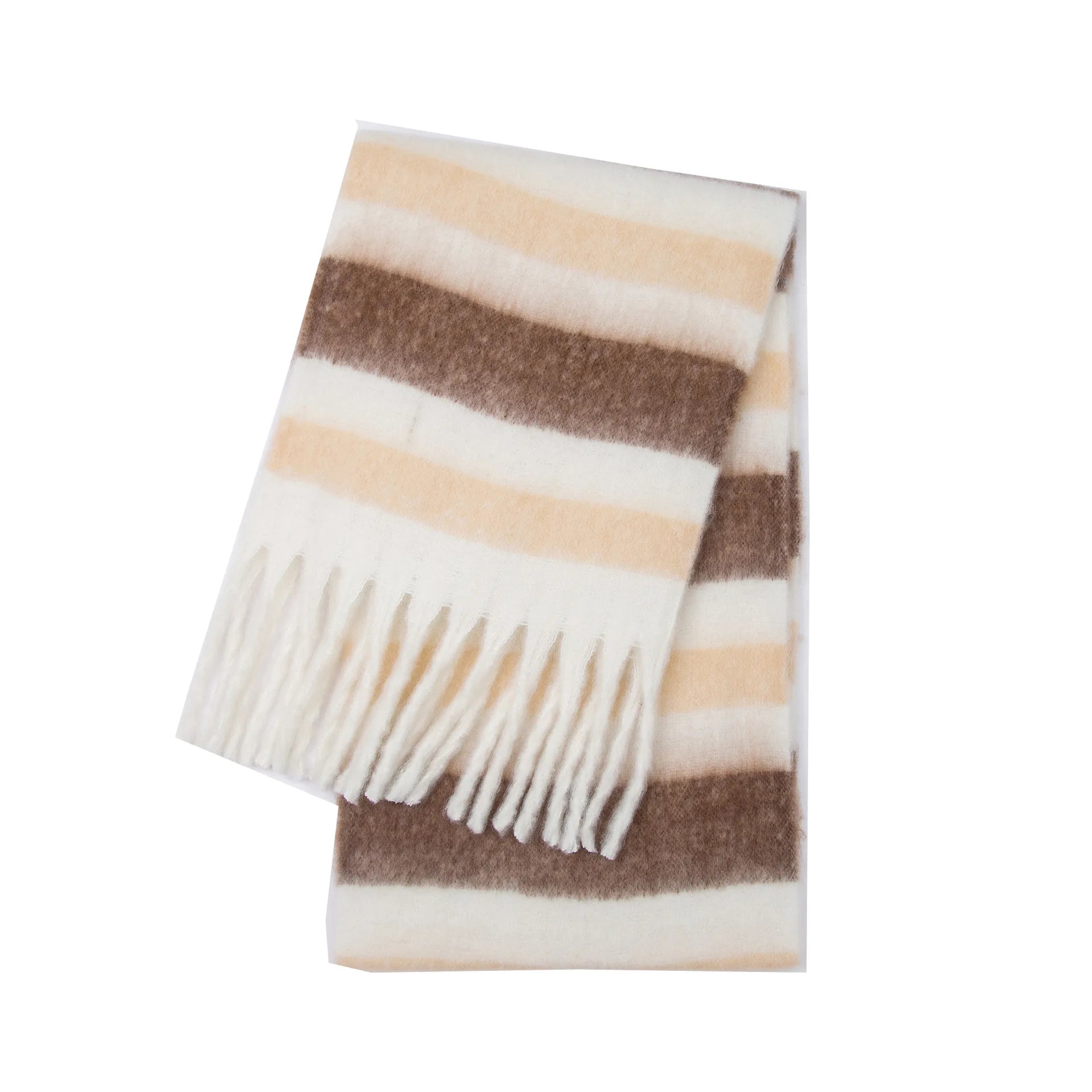 2025 Winter Thick Warm Scarf Women Cashmere Shawl and Wraps Pashmina Neckerchief Bufanda Female Rainbow Hairy Tessel Echarpe New - Tasawoq