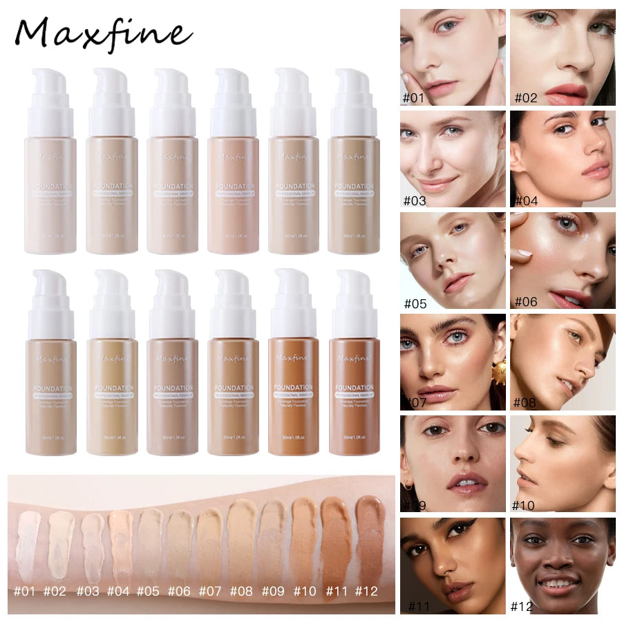 12-color liquid foundation, unparalleled wrinkle relieving and full coverage of high-definition liquid foundation, has a nourish - Tasawoq
