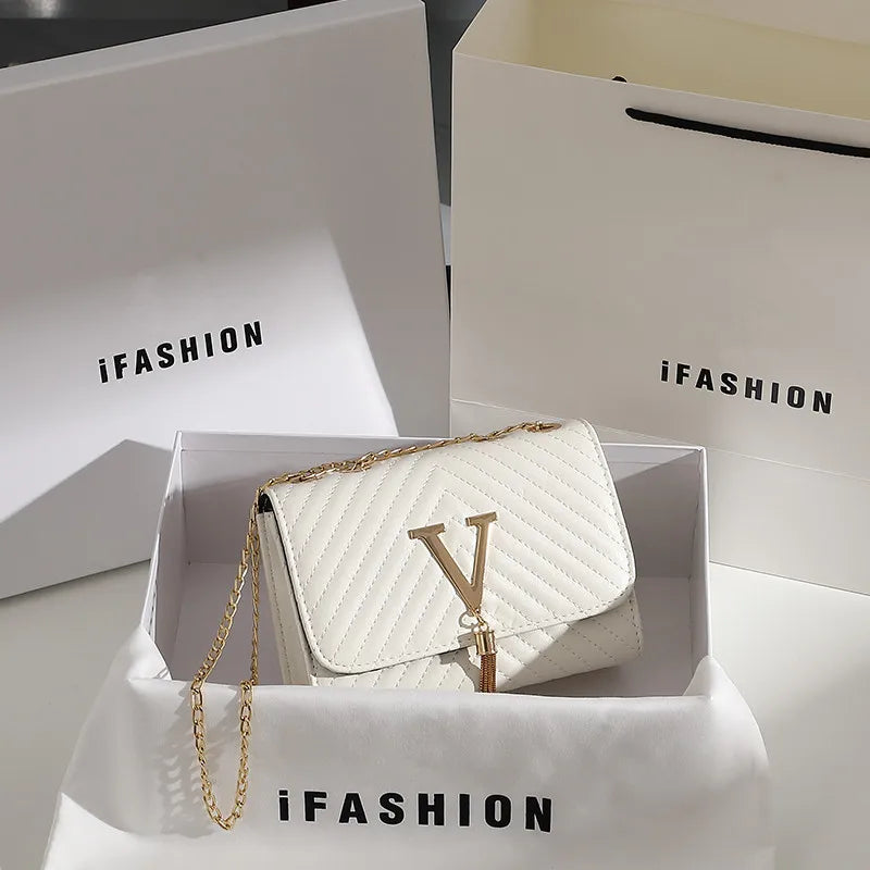 Embroidery Women Crossbody Bag Thread Luxury Handbag Shoulder Bags Brand Sequined Tassel Clutch Small Bag and Purse Party - Tasawoq