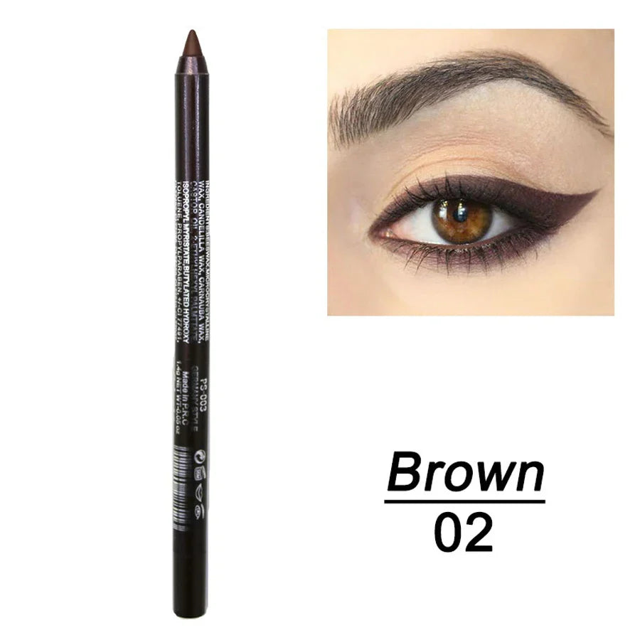 14-Color Colourful Eyeliner Pen, High Pigmented Pearly Shimmer Metallic Smokey Punk Gothic Style Eyeliner, Long Lasting Waterpro - Tasawoq