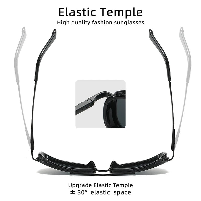 Luxury Rectangle Men's Sunglasses Retro Metal Steam Punk Sun Glasses Male Classic Outdoor Driving Shades Summer Glasses - Tasawoq