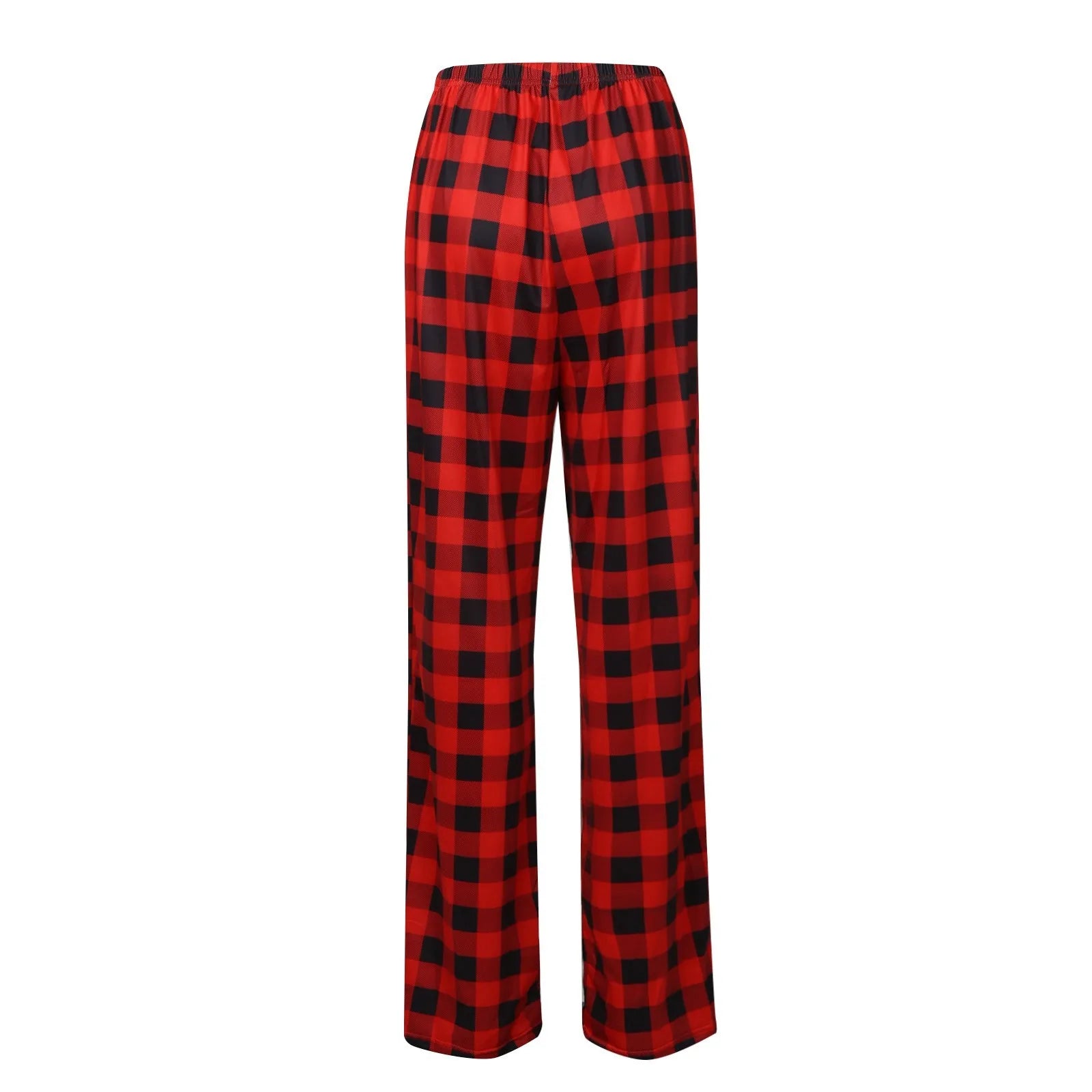 Women Christmas Pajama pants Autumn Winter Plaid Printed Pants Fashion Casual Wide Leg Pants Clothing Streetwear - Tasawoq