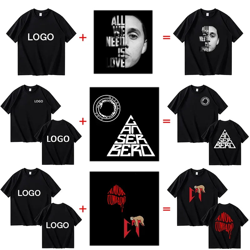 Customized Cotton Printed T-shirts Men Fashion Short Sleeve Tshirt Women Personality Casual Streetwear Tee Tops Camiseta - Tasawoq