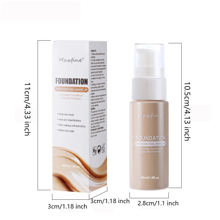 Liquid Foundation Effective Concealer Waterproof Sweat-resistant Makeup Professional Cosmetics - Tasawoq