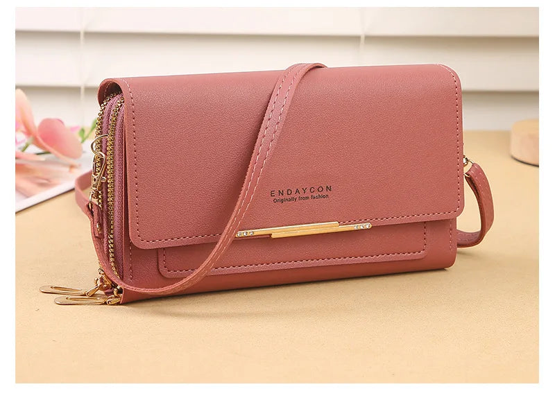 2024 New Women's Wallet Korean Multifunctional Shoulder Bag Mid-length Clutch Coin Purse - Tasawoq