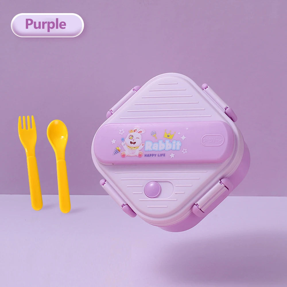 3 Grids Unicorn Lunch Box For Children Students Sandwich Fruit Food Storage Container Cartoon Kids Bento Box For School Camping