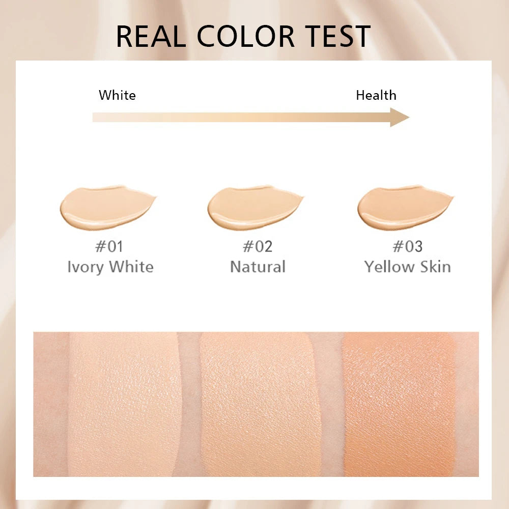 Liquid foundation naturally covers flaws without sticking powder, plain face cream, transparent foundation, conceals blemishes - Tasawoq