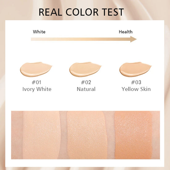Liquid foundation naturally covers flaws without sticking powder, plain face cream, transparent foundation, conceals blemishes - Tasawoq