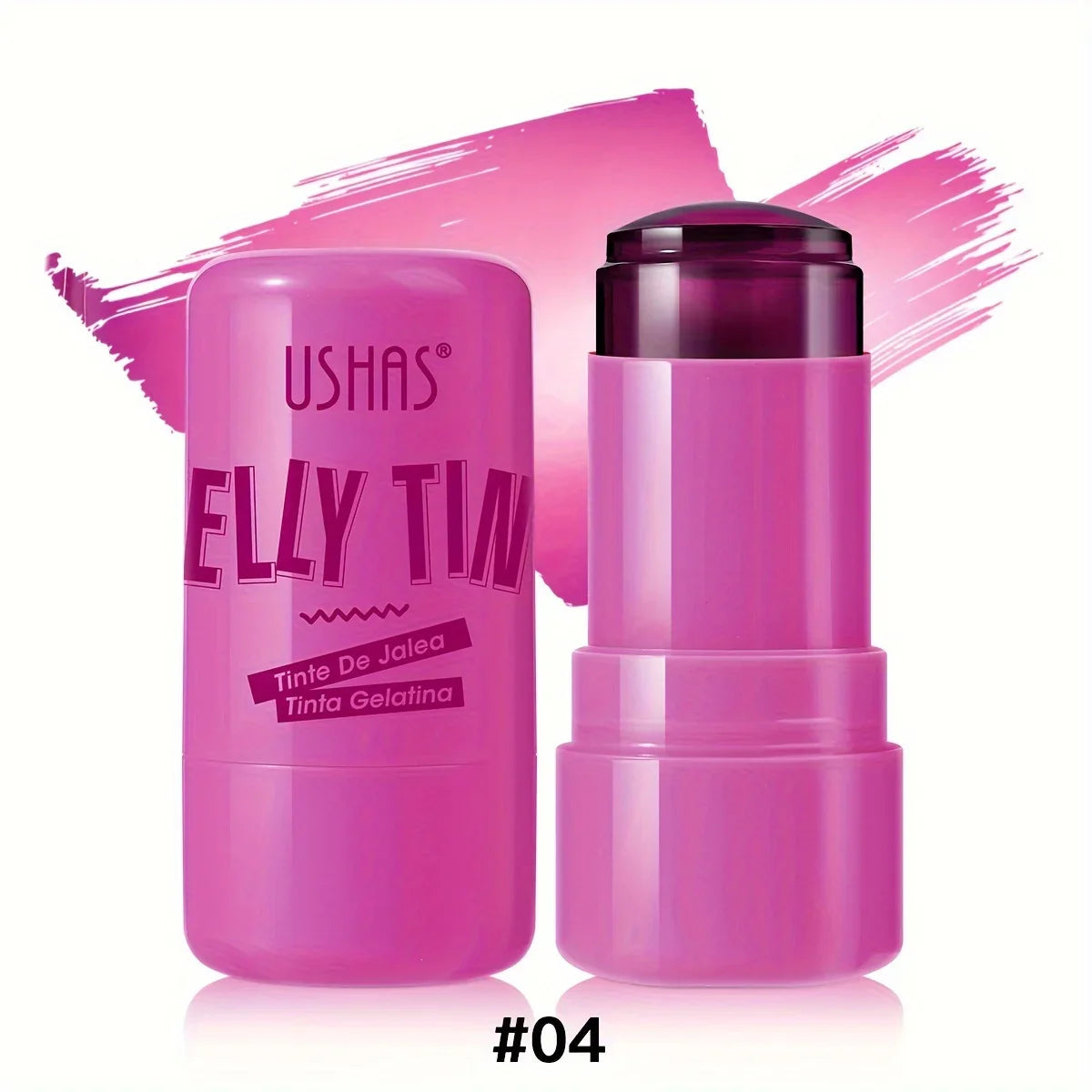 4 Colors Jelly Blush Stick Lip Balm Eyeshadow 3-in-1 Multi-Use Matte Blush Moisturize Brighten Lip Gloss - Tasawoq