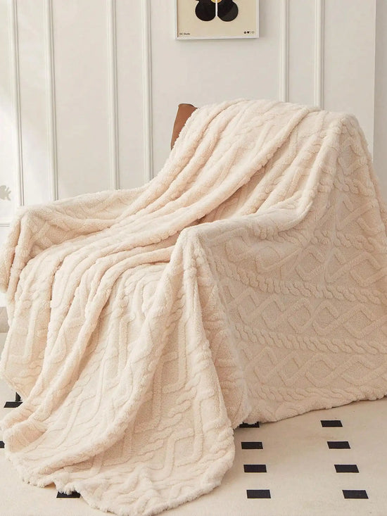 1pc Single-Layer Coral Fleece Blanket, Lightweight & Multi-Purpose Blanket Bed Cover,For Living Room Sofa Cover, Nap Blanket - Tasawoq