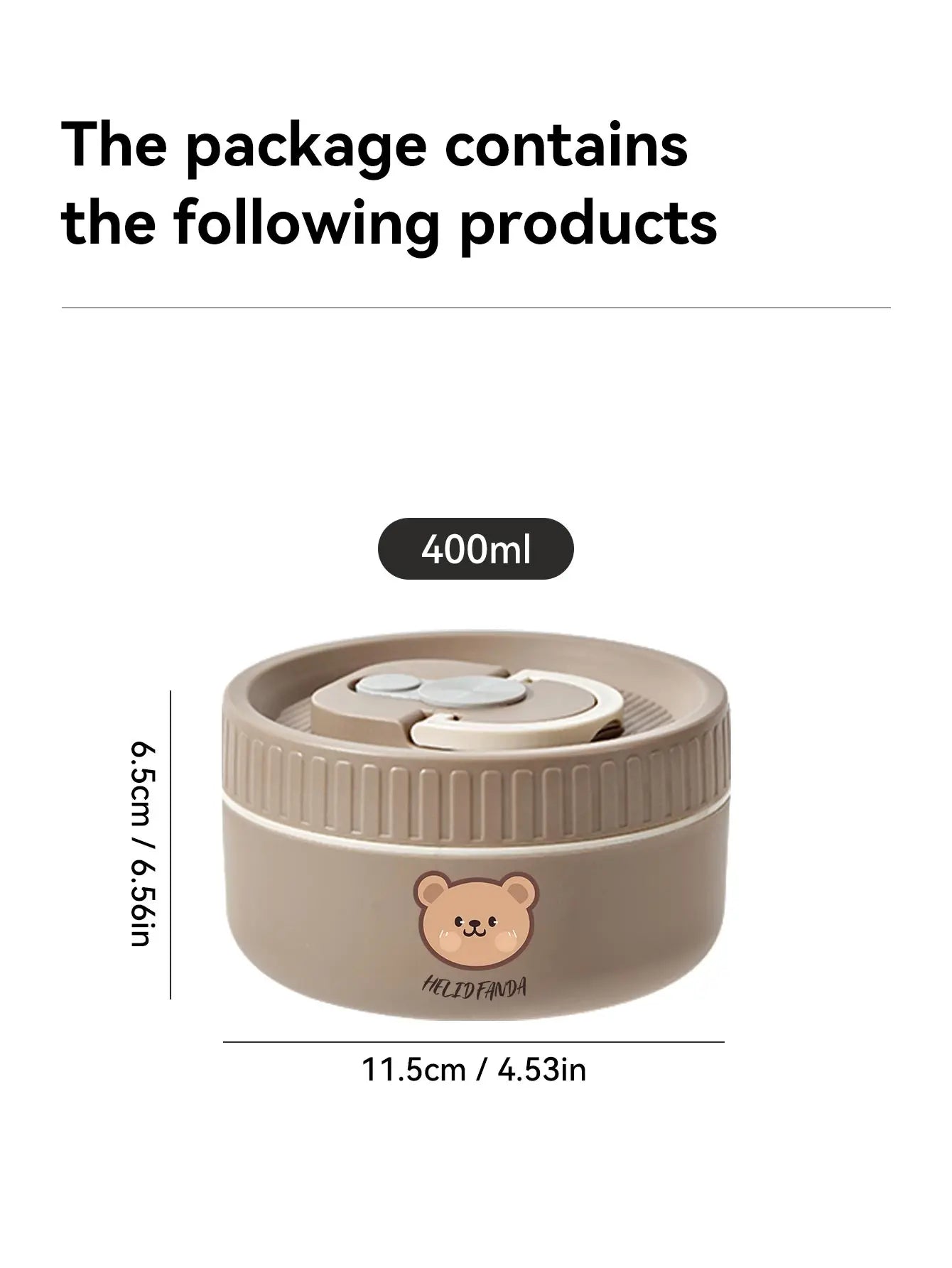 WORTHBUY Cute Bear 304 Stainless Steel Thermal Lunch Box For Kids Adults Portable Microwave Bento Box Leak Proof Food Container