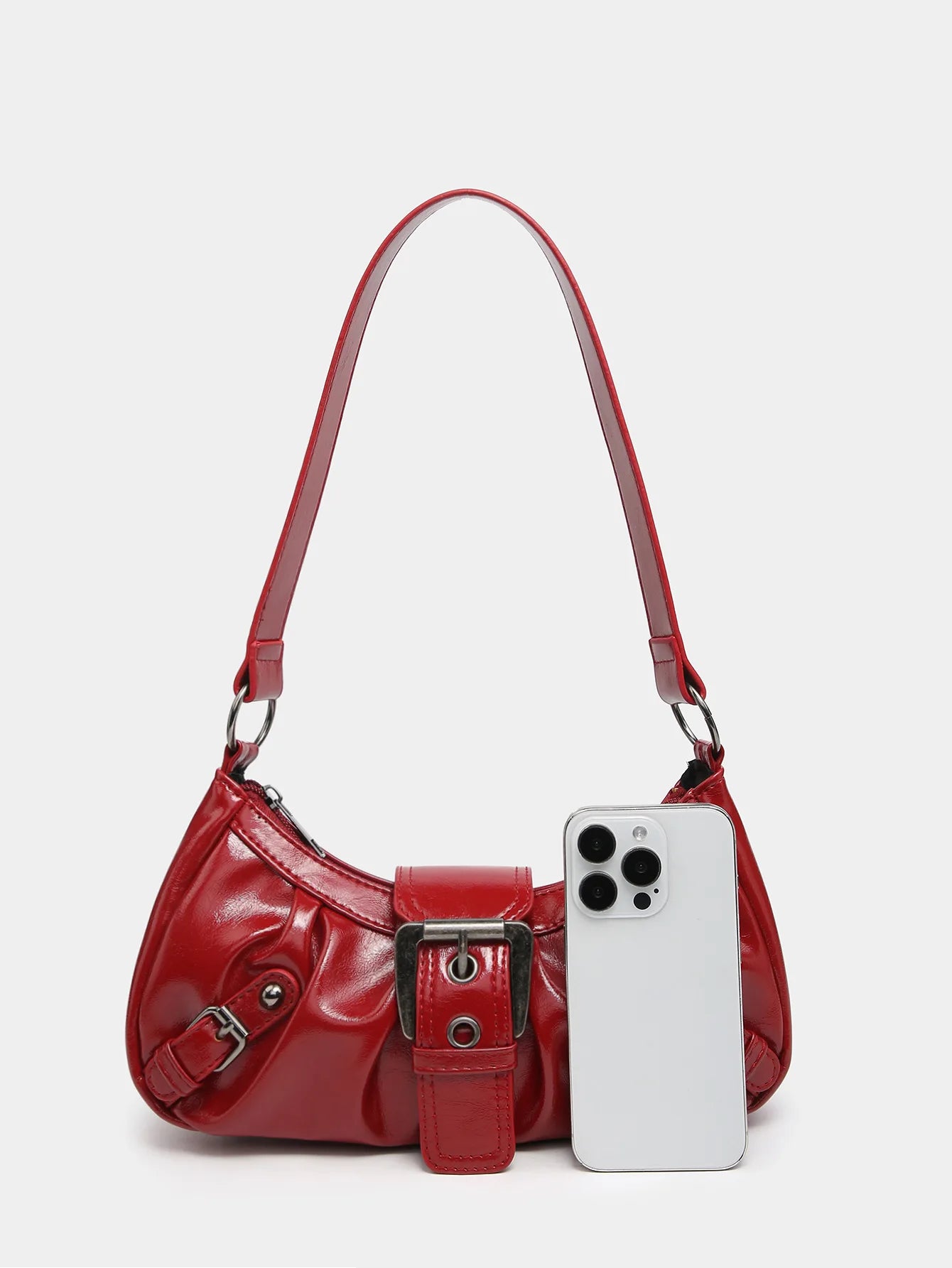 2024 spring hot selling Maillard style retro style small bag spicy girl Y2K wasteland style vintage leather shoulder armpit bag - Tasawoq
