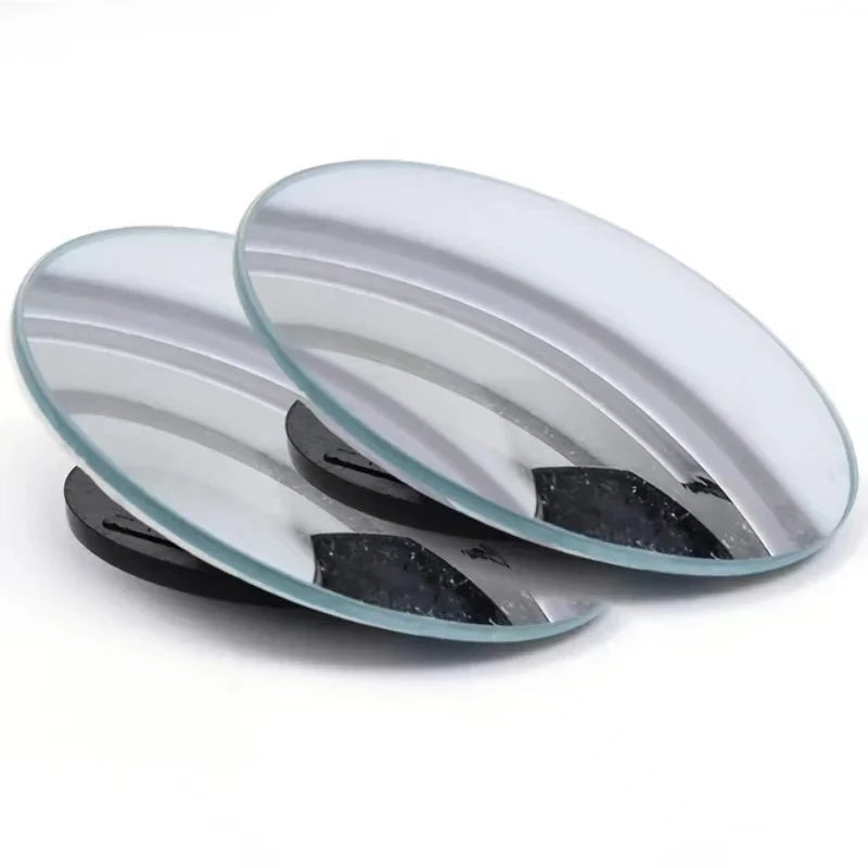 2pcs Fitted Car Blind Spot 360 Degree Swivel Rimless Reversing Aid Mirror