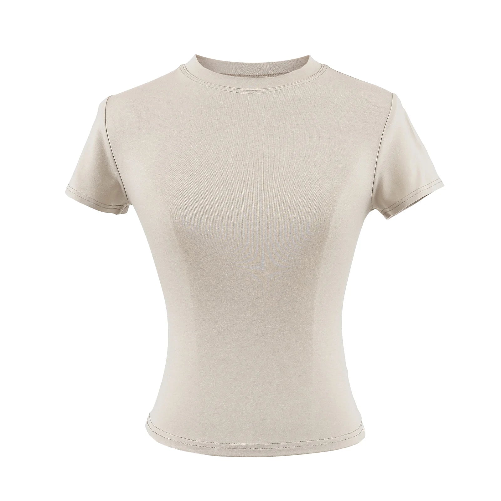 2024 New High Quality Casual T shirt Sexy Slim Short Sleeves Fashion Trend Solid Women Clothing y2k Tops - Tasawoq