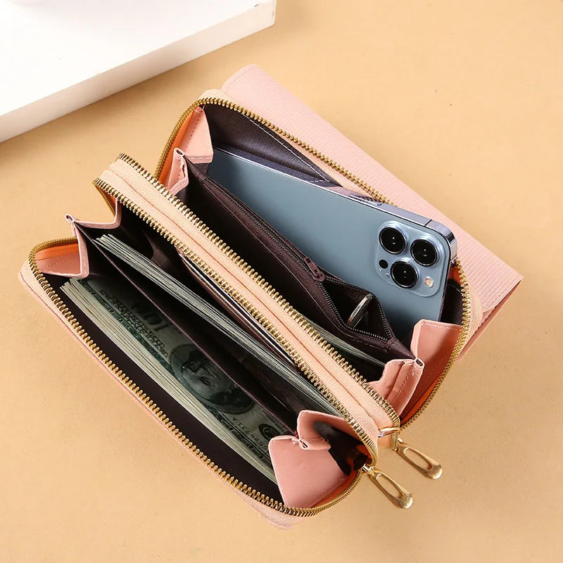 2024 New Women's Wallet Korean Multifunctional Shoulder Bag Mid-length Clutch Coin Purse - Tasawoq