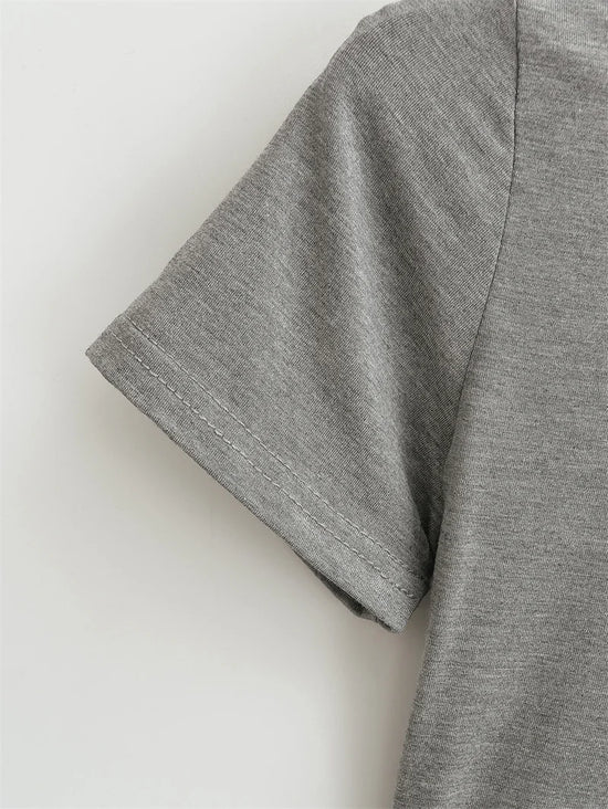 2024 New High Quality Casual T shirt Sexy Slim Short Sleeves Fashion Trend Solid Women Clothing y2k Tops - Tasawoq