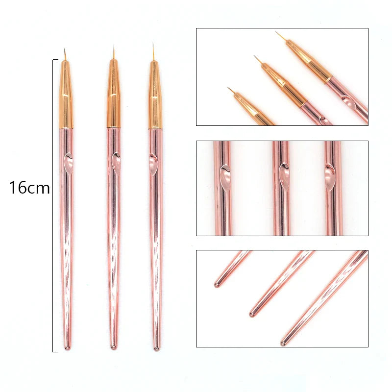 Nail Brush For Manicure Gel Brush For Nail Art 15Pcs/Set Nail Brush Acrylic Liquid Powder Carving Gel Brush - Tasawoq