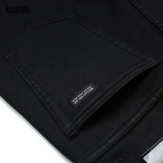 Men Classic Advanced Fashion Brand Jeans Jean Homme Man Soft Stretch Black Biker Masculino Denim Trousers Mens Pants Overalls - Tasawoq