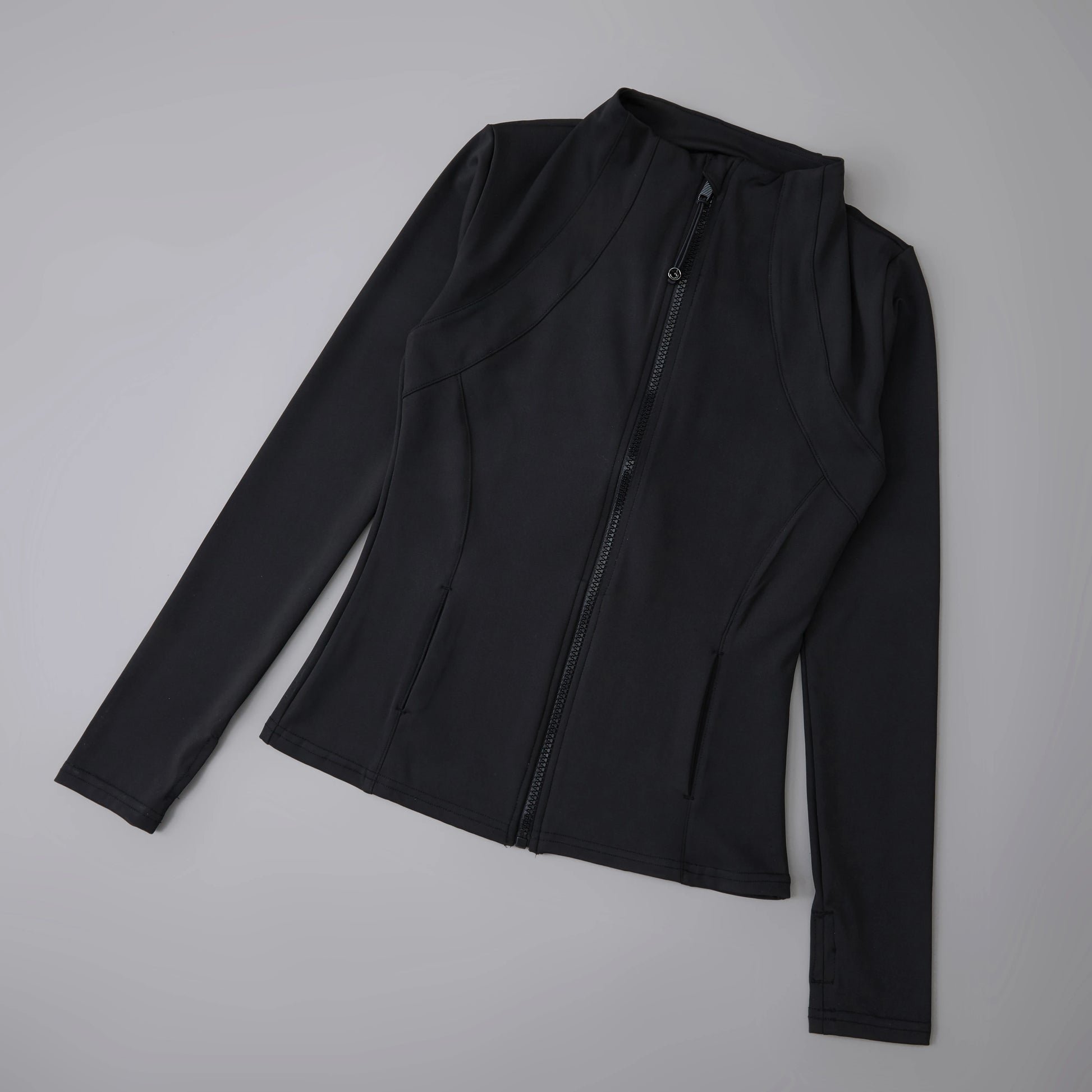 New yoga wear ladies coat round high elastic loose exercise yoga fitness long sleeve stand-up collar yoga tops - Tasawoq