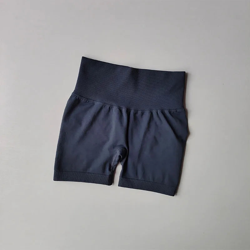 Peach Hip Lifting Sports Shorts Women High Waist and Waist Tightening Slimming Running Hip Speed Drying Three Point Tight Pants - Tasawoq
