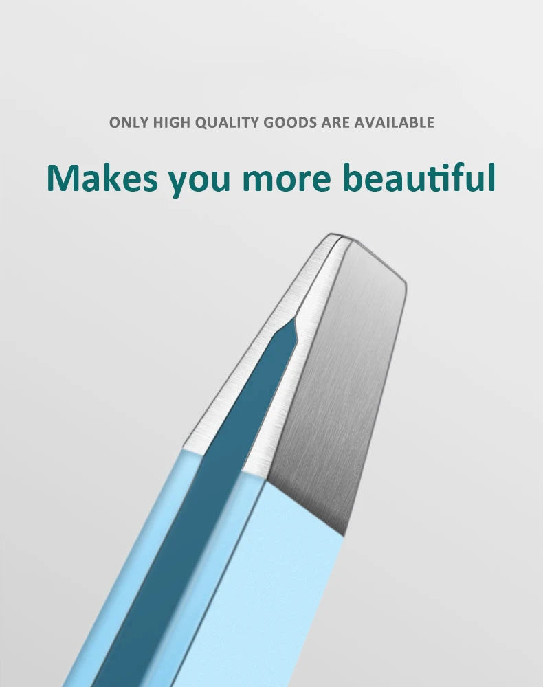 Colorful Eyebrow Tweezer Hair Beauty Fine Hairs Puller Stainless Steel Slanted Eye Brow Clips Removal Makeup Tools - Tasawoq
