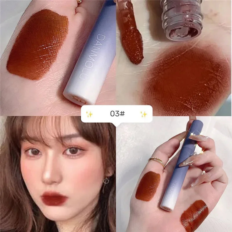 Lipstick Set 5 Colors Matte Long Lasting Waterproof Non-Stick Cup Lip Glaze Not Easy To Fade Red Lips Lip Tint Cosmetic Makeup - Tasawoq