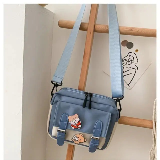 Korean Style Canvas Shoulder Bag For Women New Fashion Female Crossbody - Tasawoq