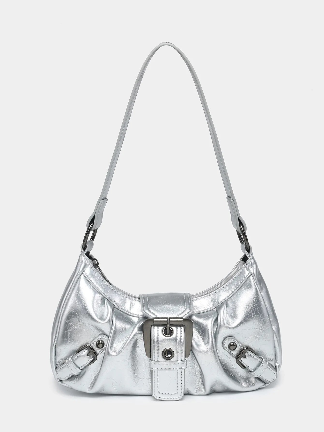 2024 spring hot selling Maillard style retro style small bag spicy girl Y2K wasteland style vintage leather shoulder armpit bag - Tasawoq