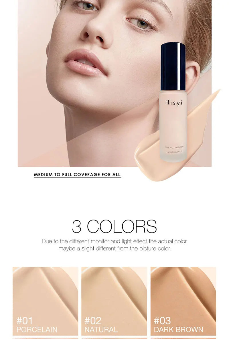 Liquid foundation naturally covers flaws without sticking powder, plain face cream, transparent foundation, conceals blemishes - Tasawoq