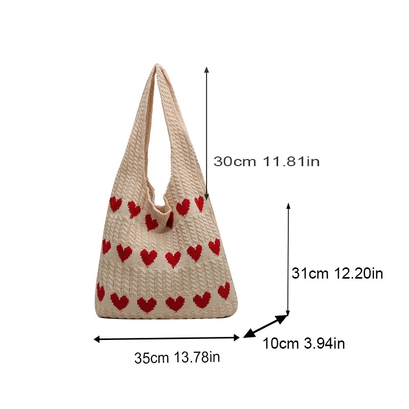 Summer Casual Woven Designer Knitted Handbags Female Shopper Totes Large Capacity Women's Shoulder Bag - Tasawoq