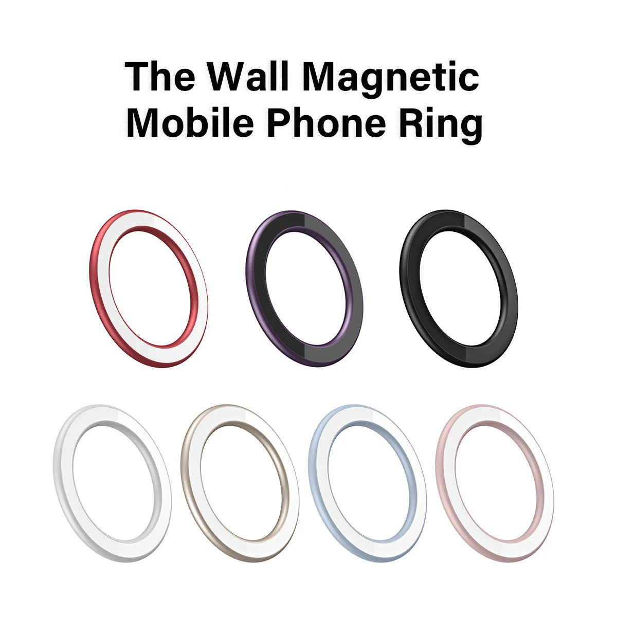 Magnetic Ring Holder For iPhone 15 14 13 12 Pro/Plus Wall Mobile Phone Magnet Stand in Car Cell Phone Metal Bracket Magnet Mount
