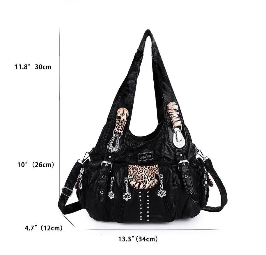 Angelkiss Bag Women Fashion Handbags Women Shoulder Bags PU Leather Handbag Female Satchel Big Shoulder Purse Bag bolsa feminina - Tasawoq