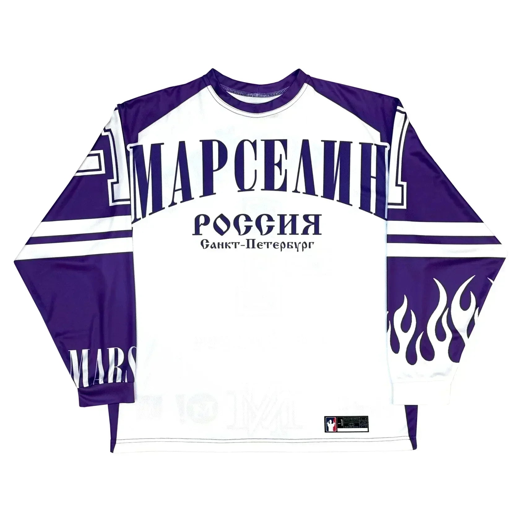 Y2k марселин Jersey Long Sleeves T-shirt Harajuku Vintage Streetwear Casual Baseball Jersey Casual Top Oversized Women Clothing - Tasawoq