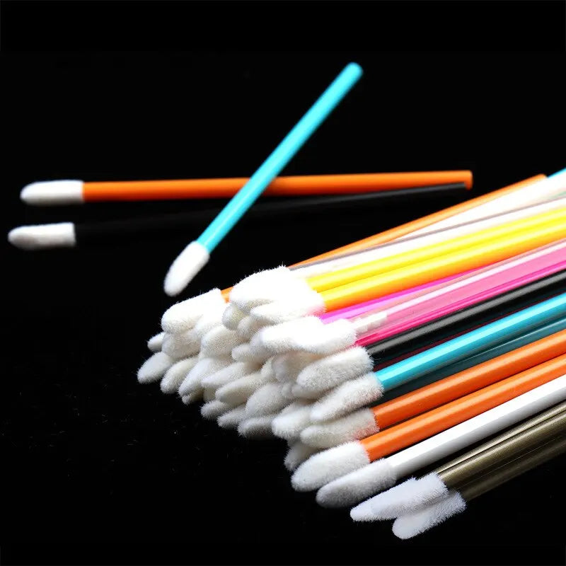 50 Pcs Disposable Lip Brush Makeup Tools Hollow Lip Wands Nylon Lip Gloss Stick Applicator Lipstick Wands Set Cosmetic Tools - Tasawoq