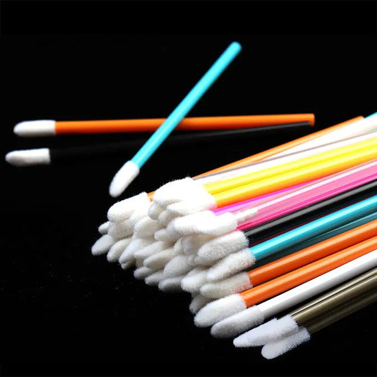 50 Pcs Disposable Lip Brush Makeup Tools Hollow Lip Wands Nylon Lip Gloss Stick Applicator Lipstick Wands Set Cosmetic Tools - Tasawoq