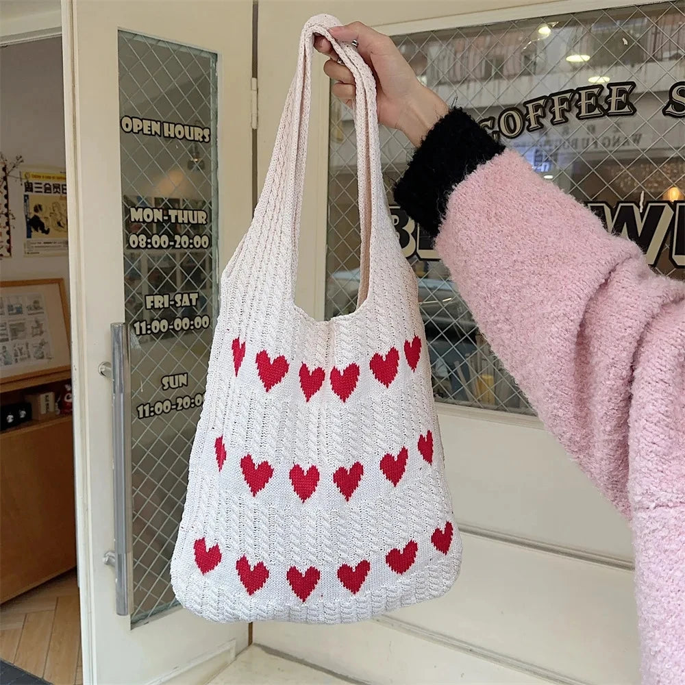 Summer Casual Woven Designer Knitted Handbags Female Shopper Totes Large Capacity Women's Shoulder Bag - Tasawoq