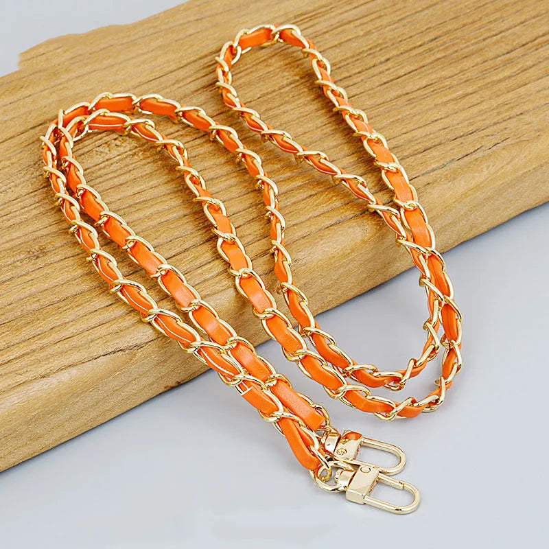 120cm Purse Chain Strap Crossbody Handbag Chains Replacement Leather Shoulder Bag Chain Straps Diy Women Girl Bag Part Accessory - Tasawoq