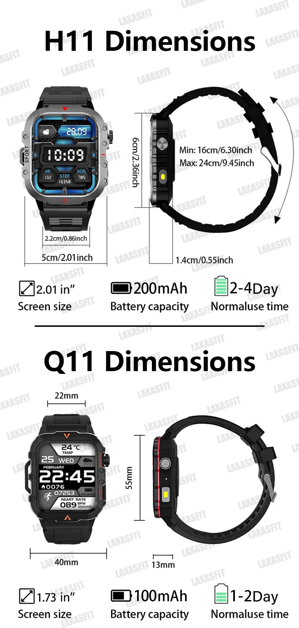 LAXASFIT 2024 Outdoor Military Men's Smart Watch Bluetooth Talk Sports Heart Rate Monitor Smart Watch Android IOS - Tasawoq