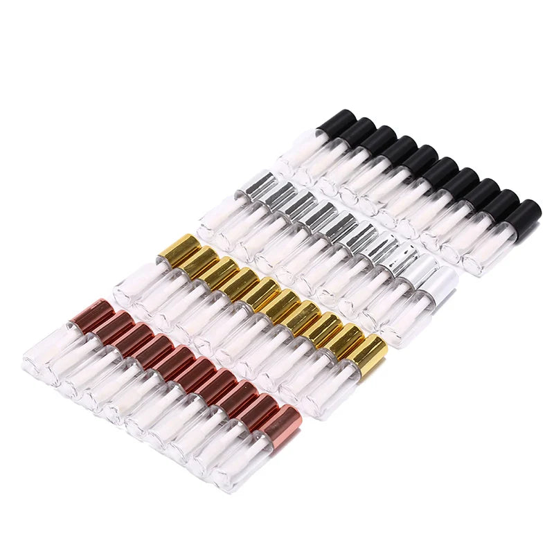 10pcs 1.2ML Empty Lip Gloss Tube Plastic Refillable Bottles Liquid Lipstick Container lipgloss Sample Bottle - Tasawoq