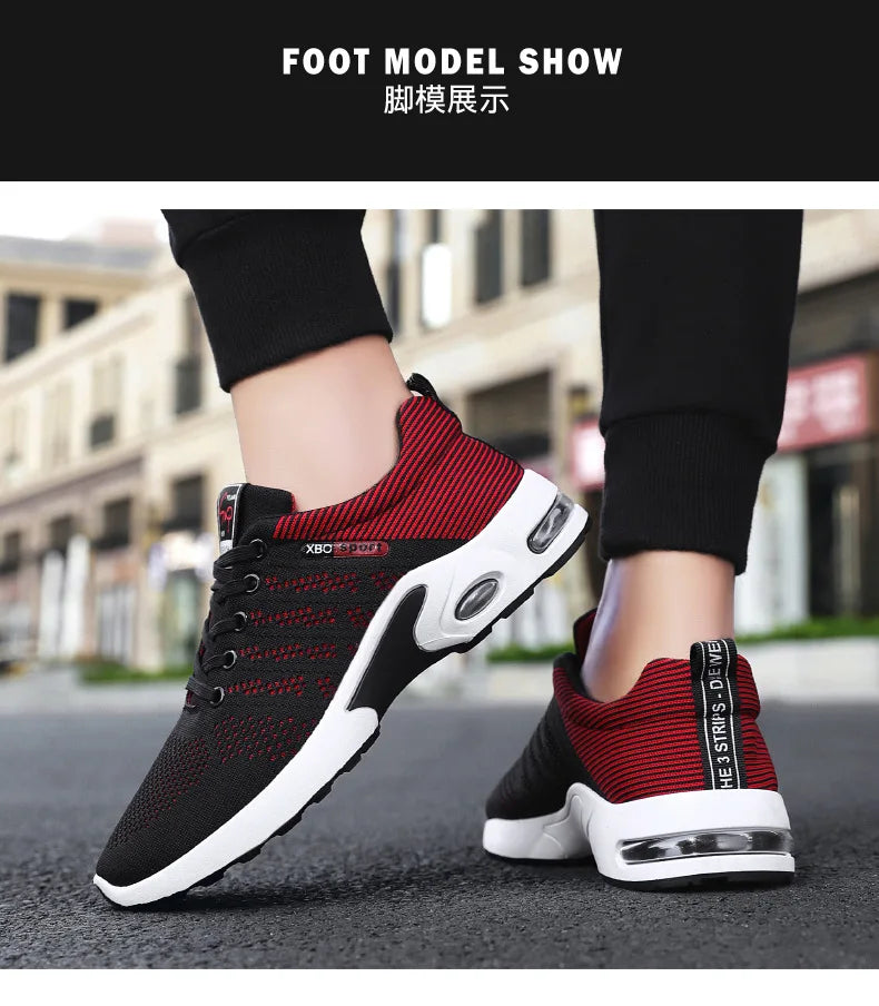 Shoes men 2025 new trend men's shoes breathable lace-up running shoes Korean version light casual sports shoes - Tasawoq