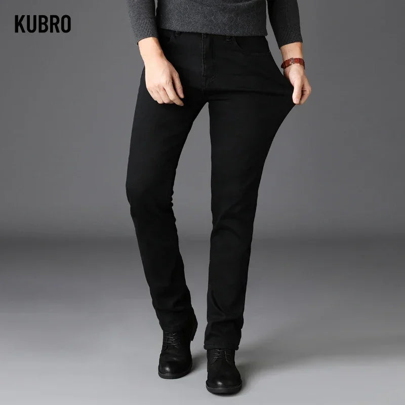 Men Classic Advanced Fashion Brand Jeans Jean Homme Man Soft Stretch Black Biker Masculino Denim Trousers Mens Pants Overalls - Tasawoq