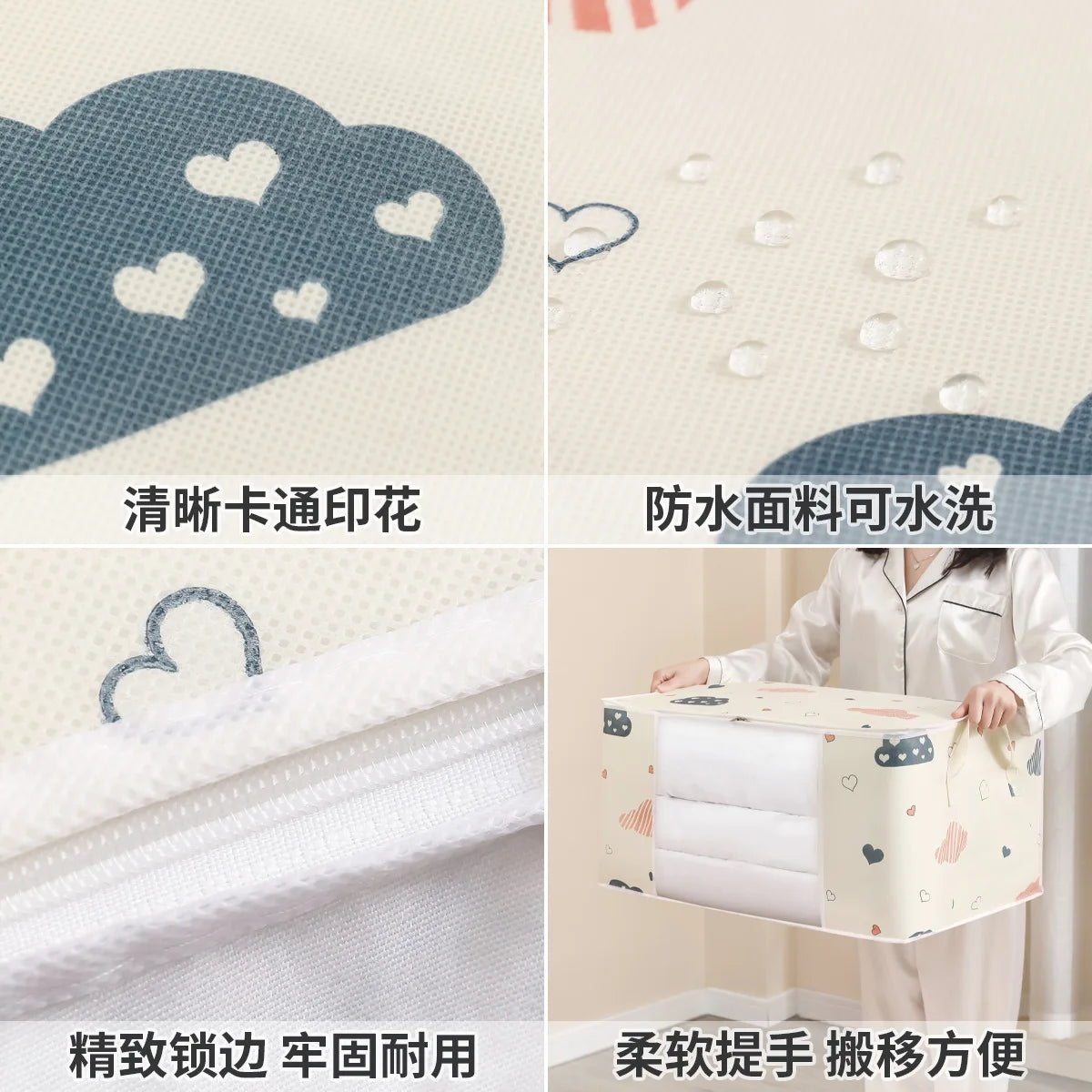 Quilt Clothes Big Capacity Storage Bag Quilt Bedding Storage Closet Organizer Wardrobe Organizer Blanket Sorting Bags Dust-proof - Tasawoq