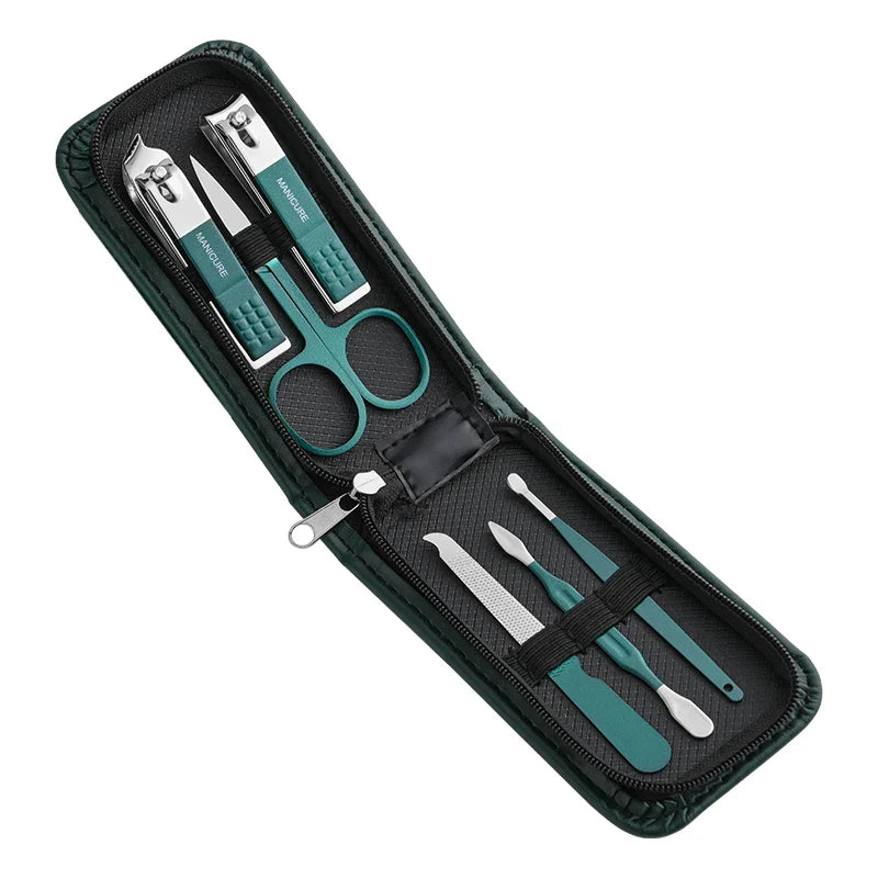 Nail Scissors Set Household High End Mens And Womens Special Nail Clippers Manicure Beauty Tools 6 Piece Portable Household - Tasawoq