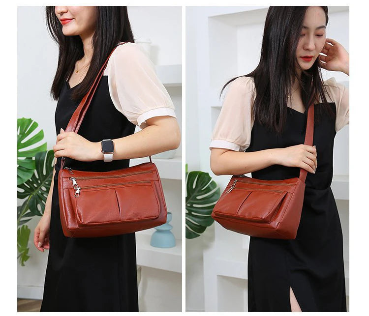 Women's Bag 2025 Trend Korean Handbags Designer Luxury Brand Ladies Shoulder Bags Soft Leather Fashion Versatile Crossbody Bag - Tasawoq