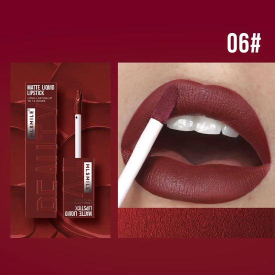 Matte Ink Liquid Lipstick Long Lasting Velvet Nude Lip Gloss Non-stick Cup Waterproof Lips Tint Waterproof Make Up - Tasawoq