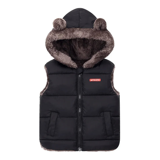 New Hooded Down Vest Coats Autumn Spring Baby Thick Warm Waistcoat Kids Outerwear Children Clothing Boys Girls Jackets Vest 2-6Y - Tasawoq